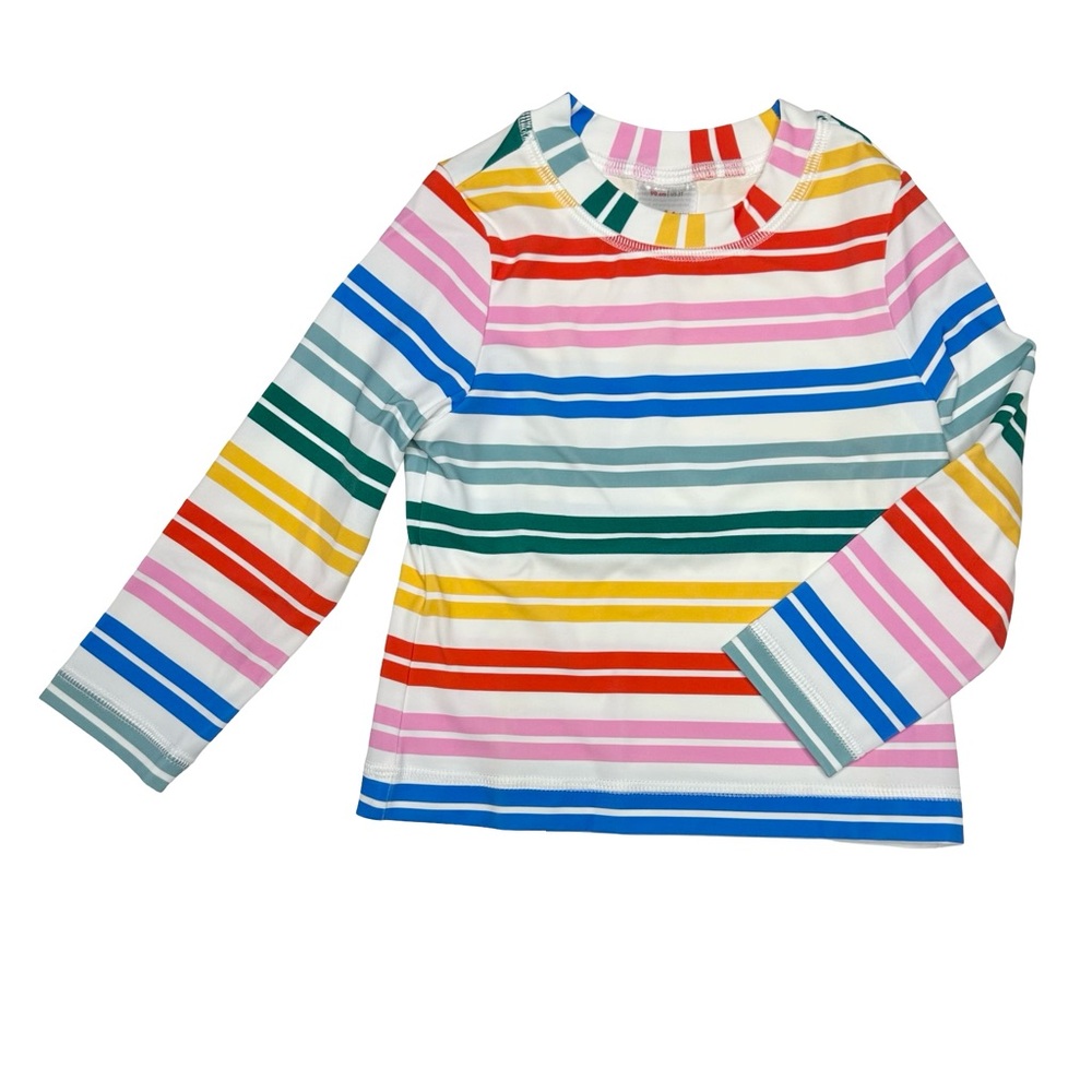 Hanna Andersson Long Sleeve Rainbow Stripe Rash Guard Top‎